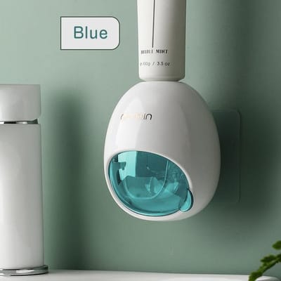 1 Stuks Volautomatische Tandpasta Knijptang Wandmontage Huishoudelijk Gebruik Stand Tube Druk Tandpasta Knijper Voor Badkamer Accessoires blauw