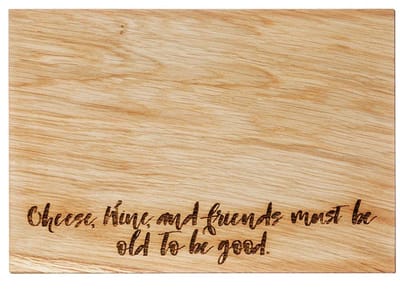 Serveerplank Cheese Wine and Friends - 30x20 - Schots Eikenhout - Scottish Made