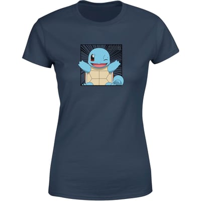 Pokémon Pokédex Squirtle #0007 Women's T-Shirt - Navy - XS
