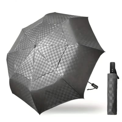 Nivard Moderne Golf Paraplu - Stormparaplu - Opvouwbaar - Windproof - Stormproef - UV Bescherming - Umbrella - Draagbaar - Zwart