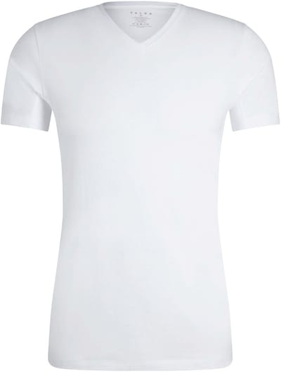 FALKE Daily Climate Control V Neck sneldrogend katoen top van onderlaag heren wit - maat M