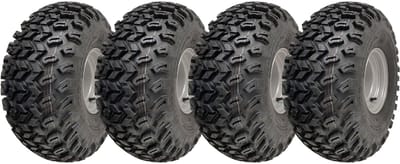 22x11.00-8 Utility ATV-banden P334 wielen, 4-laags, 4 inch PCD stalen velgen (set van 4)