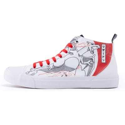Pokémon Charizard Flame High Top - White - UK 7 / EU 40.5 / US Men's 7.5 / US Women's 9