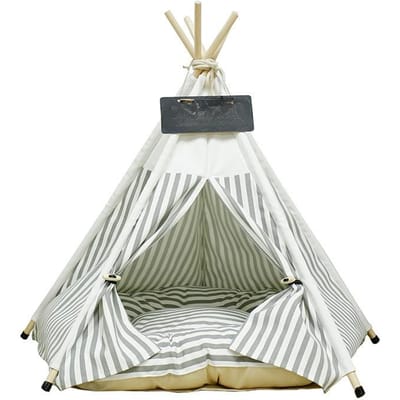Huisdier Tent Kennel Verwijderbare en Wasbare Canvas Huisdier Mat Winter Warm Huisdier Kennel Huisdierbenodigdheden S (40 × 40 × 50cm) gray