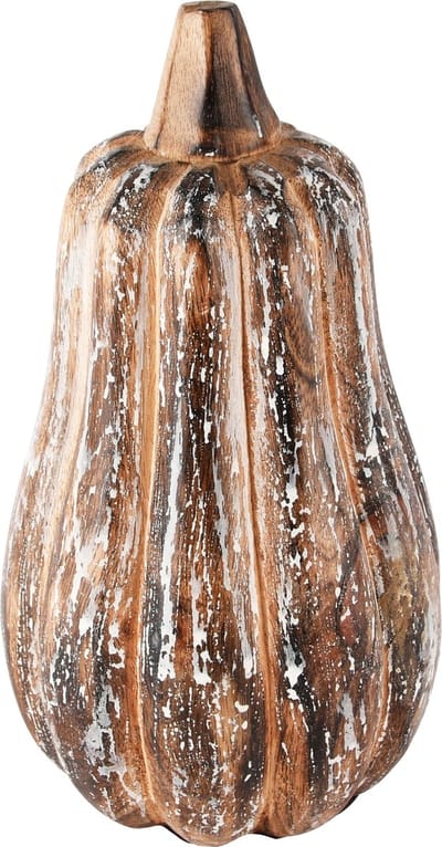 Dekoratief | Deco pompoen, naturel, hout, 12x12x23cm | A248373