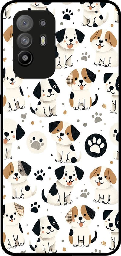 Smartphonica Telefoonhoesje Geschikt voor Oppo Reno5 Z met honden opdruk - TPU backcover case dog design geschikt voor Oppo Reno5 Z
