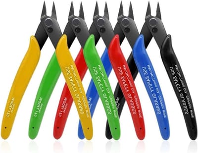 Kleine Zijknipper, Set van 5 Stuks, 125 mm en 170 mm Draadknipper voor Elektronica, Handwerk en Reparatie, Precisie Knipgereedschap