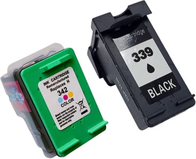 KATRIZ® REMAN inkt HP339(C8767EE) Zwart & HP342(C9361EE) Kleur | Geschikt voor HP OfficeJet 6300/HP OfficeJet 6315/HP Photosmart 2570/HP Photosmart 2575/ HP Photosmart 2575V/ HP Photosmart 2575XI