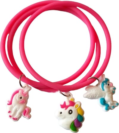 Armband Eenhoorn | Unicorn | Setje van 3 Armbandjes | Fel Roze
