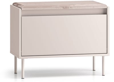Selsey DIOCE – Schoenenbank met klep, greige, 69 cm