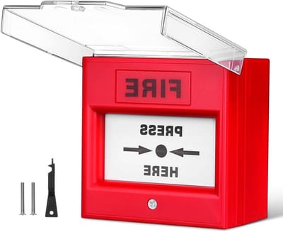 Noodalarm Knop - Nooduitgang Knop - Snelle Activering - Dubbele Functionaliteit - 10.50x9.50x5.50CM - Rood