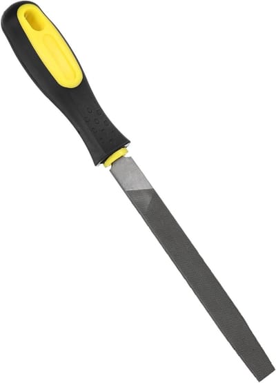 Flat Metalen Vijl 15.5 cm van Hoogwaardig Koolstofstaal met PVC Grip voor Hout, Metaal en Keramiek - Ideaal voor DIY en Modelleren