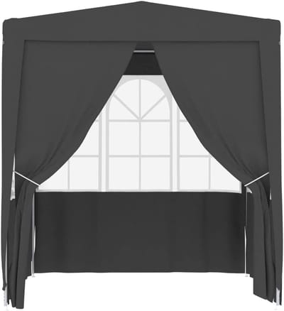 Tuinpaviljoen Partytent - Feesttent Gazebo - Buitenfeesten Organiseren - Met Zijwanden Ramen - 2.5 x 2.5 m - Antraciet