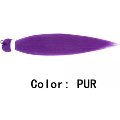 Synthetische Gevlochten Paarse Paardenstaart 24/26 Inch met Clips voor Kinderen Meisjes Halloween Kerstmis Rumi Kostuum Hairstyle Cosplay 24inches&1pc paars