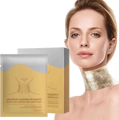 Gouden Nekmasker Box met Anti-Rimpel Patches voor een Jeugdige Huid en Versteviging