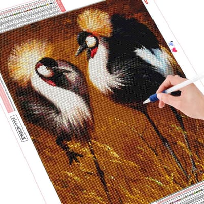 Peinture Diamant Grue Diamants Carrés Complets Broderie Diamant Animal Mosaïque Décoration de Maison Art Mural Full Square 20X30CM