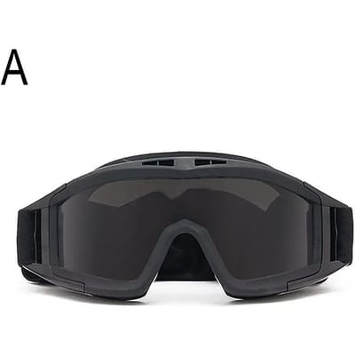 Lunettes de sécurité tactiques 3 verres Pare-vent Anti-poussière Tir Motocross Moto Alpinisme Lunettes de vue Sûres Lunettes de jeu CS