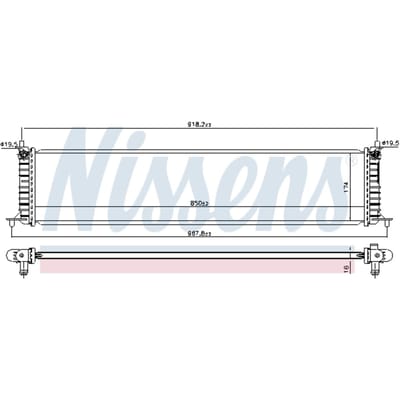 Radiator, motorkoeling NISSENS 606454