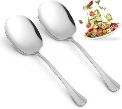 Grote RVS Serving Spoons 25cm - Set van 2, Ideaal voor Salades, Buffetten en Feesten