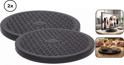 PD® - 2x Draaiplateau / Draaischijf - 25cm - Draaiplateau antislip - Boetseer draaischijf - Draaicirkel 360 graden
