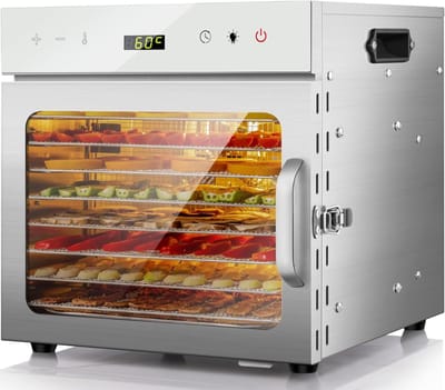 RWB® Voedseldroger - Dehydrator - Droogoven - Zilver - 40cm x 27cm x 40cm