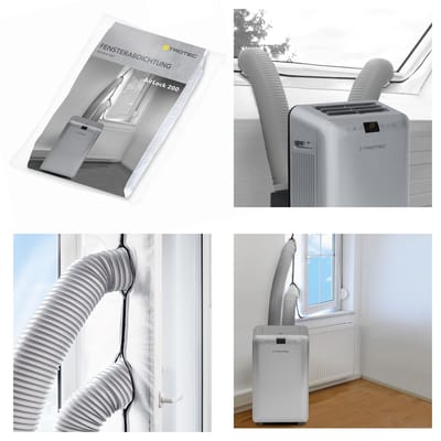 TROTEC AirLock 200 Raamafdichting voor mobiele airconditioners en afvoerluchtdrogers Hot Air Stop - Transparant - 400 cm