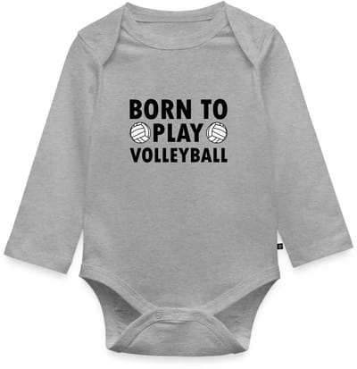 Geboren Om Volleybal Te Spelen Baby Rompertje Met Lange Mouwen