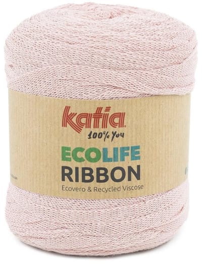 Katia Ecolife Ribbon - 112 zeer lichtroze - Gerecycled Lintgaren