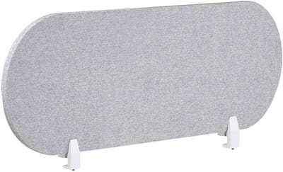 BELIANI SPARKY - Bureauscherm - Lichtgrijs - 120 x 40 cm - Polyester