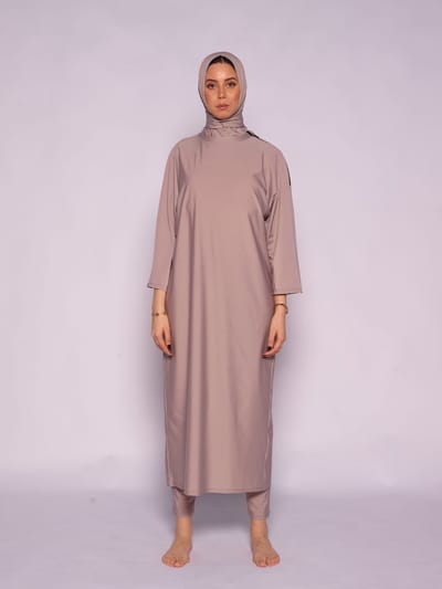 MYKINY BRAND - Burkini Anais - Badpak - Kleur Antler - Waterafstotend - Maat XXL (valt klein) + een Swim Skin