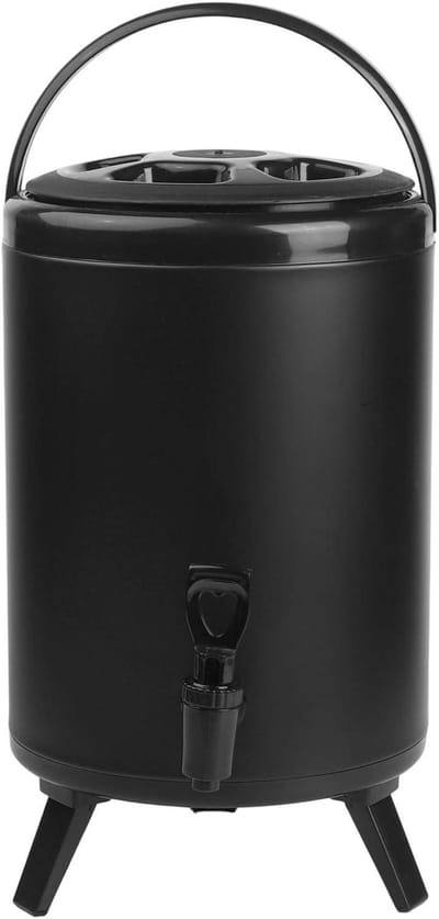 Geïsoleerde Drankemmer - Koeler Emmer - Dranken Koel Houden - Premium Schuim Isolatie - 8 Liter - Zwart