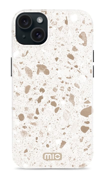 MIO by Mobilize Hoesje | Geschikt voor Apple iPhone 15 / 14 / 13 | Compatibel met MagSafe | Hard Shell Back Cover | Soft Terrazzo