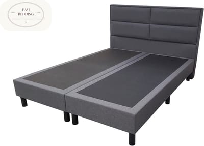 Boxspring Mercure zonder matras Antraciet 140x190