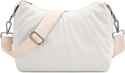 Vrouwelijke Crossbody Tas met Trekkoord, Verstelbare Schouderband en Vouwbaar Ontwerp voor Kantoor, Winkelen en Reizen