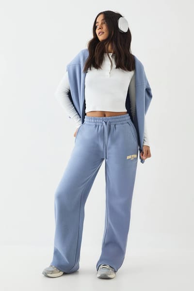 Dames DSGN Studio Oversized Hooded Trainingspak | Blauw | Maat: Medium