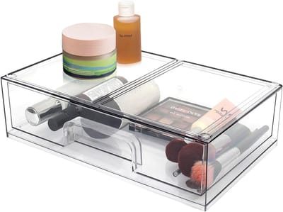 Stapelsystemen voor Opberglades met Voorkant voor Cosmetica, Make-up en Keukenaccessoires - Perfect voor Organisatie van Kasten, Bureau, Keuken en Badkamer