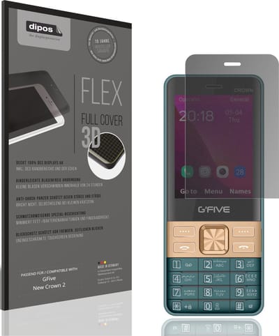dipos FLEX – Matte Privacy Screenprotector geschikt voor GFive New Crown 2 | Volledige Schermbescherming | Case-Friendly