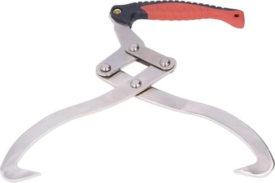 Houttang - Metal - 30 cm - Houtklover Stammen Hanteren - Handig - Haardtang - Zilver