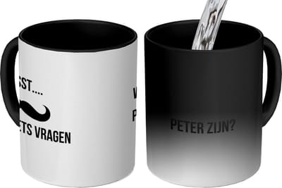 Magic Mok - 275 ML - Koffiebeker geschenk - Mokken - Koffiemok - Koffietassen - Koffietas - Quote - Spreuken - Snor - Theemok - Theemokken groot - Thee tas - Wil jij mijn peter zijn - Meter en Peter vragen - Peetoom cadeau - Metekind - Petekind