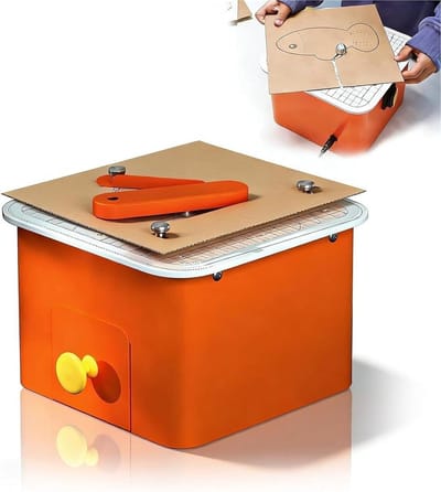 Elektrische Kartonsnijder - Knutselgereedschap Kinderen - Creatieve Projecten Maken - Kindveilig Ontwerp - Tot 2.5mm Dik - Blauw