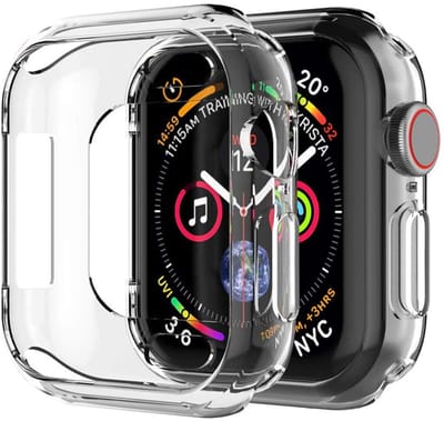 Screen protector - Geschikt voor Apple Watch 4 / 5 / 6 / SE - 44 mm - Full Cover Hard Case / Beschermend Hoesje - Transparant
