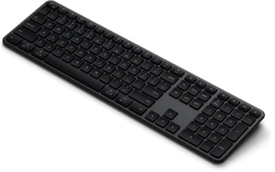Satechi Slim EX3 draadloos toetsenbord – Bluetooth 5.3 kanalen – Compatibel met iOS, Android, Windows, MacOS – Energiezuinige modus met 12 maanden levensduur - Zwart