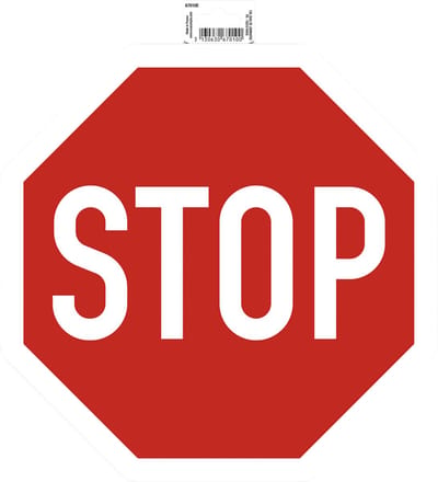 Exacompta Zelfklevend bord stop 30cm - Rood - 67010E