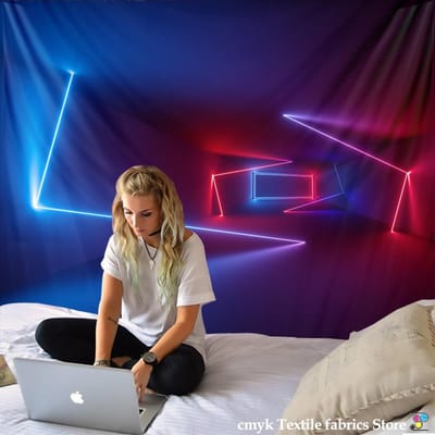 Psychedelische Straal Wandkleed Kleurrijk Hippie Hekserij Bohemien Tafelkleed Slaapkamer Studiekamer Kunst Decoratie 95x70CM