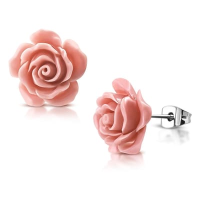 Montebello Oorbellen Paige Pink - 316L Staal - Bloem - ∅20mm