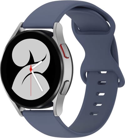By Qubix - Geschikt voor Garmin bandje - Solid color sportband - Blauw - Geschikt voor Garmin Vivoactive 6 / 5 / 3 - Smartwatch bandje 20mm