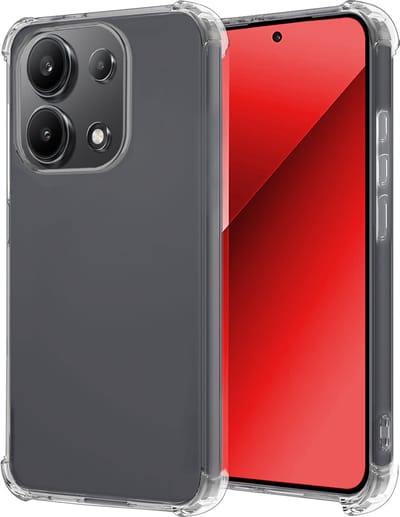 Hoesje - Geschikt voor Xiaomi Redmi Note 13 4G - Sterk & Shockproof - Siliconen Case - Back Cover - Telefoon Hoes Shock Proof - Transparant