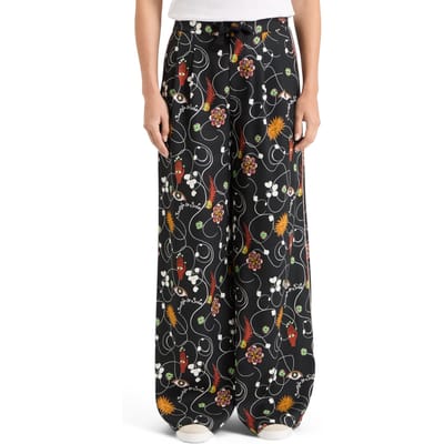 Scotch & Soda Eleni Wide Leg Pyjama Pant Free Mind Size: S/32 | Pajamas Outlet | Dames | Zwart