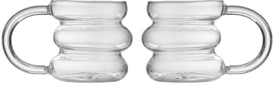 Bricard Marbella Glazen met Oor - Set van 2 - 290ml - Curvy Drinkglas - Wavy