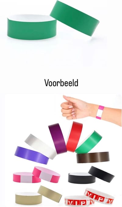 Akyol - Groene Festival bandje - 100 stuks - bandje - polsbandje - evenementenbandjes - festivalbandjes - papieren bandje - bandjes voor toegang
